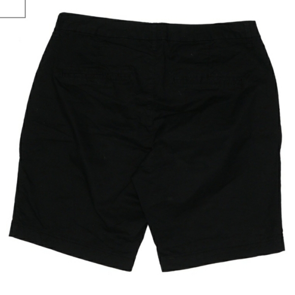 Old Navy Black Chino Bermuda Shorts Size 6 Casual Summer Spring Flat Pockets EUC - Picture 2 of 4
